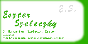 eszter szeleczky business card